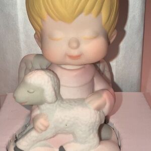 Hallmark Angel with Lamb - Pink and White
